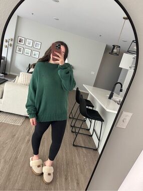 Vintage Ralph Lauren Cotton Knit Sweater Green
